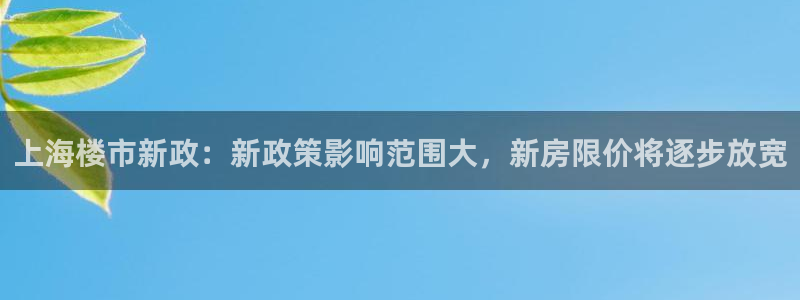 新宝5找找74OOO5：上海楼市新政：新政策影响范围大，新房