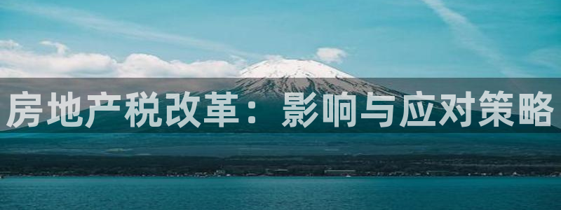 新宝5秒开：房地产税改革：影响与应对策略