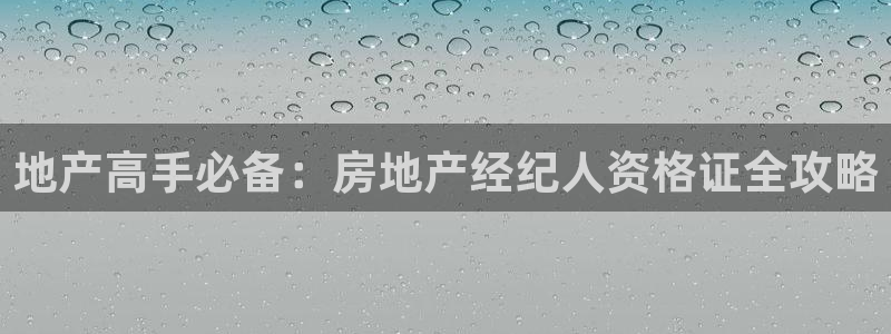 新宝5手机平台登陆：地产高手必备：房地产经纪人资格证全攻略
