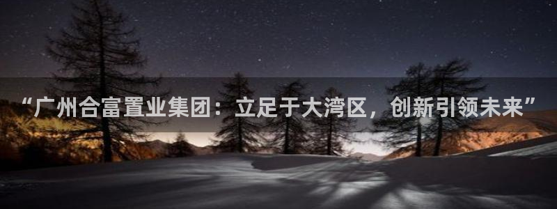 有人知道新宝5么：“广州合富置业集团：立足于大湾区，创新引领