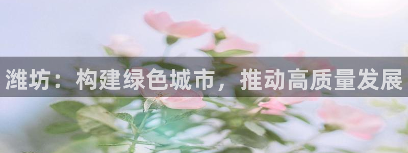 新宝5内部：潍坊：构建绿色城市，推动高质量发展
