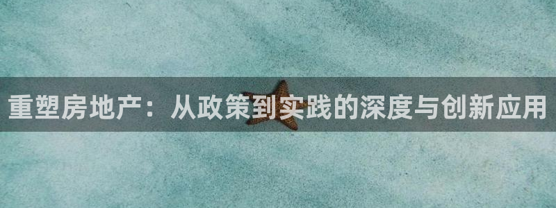 新宝5官方登录入口：重塑房地产：从政策到实践的深度与创新应用